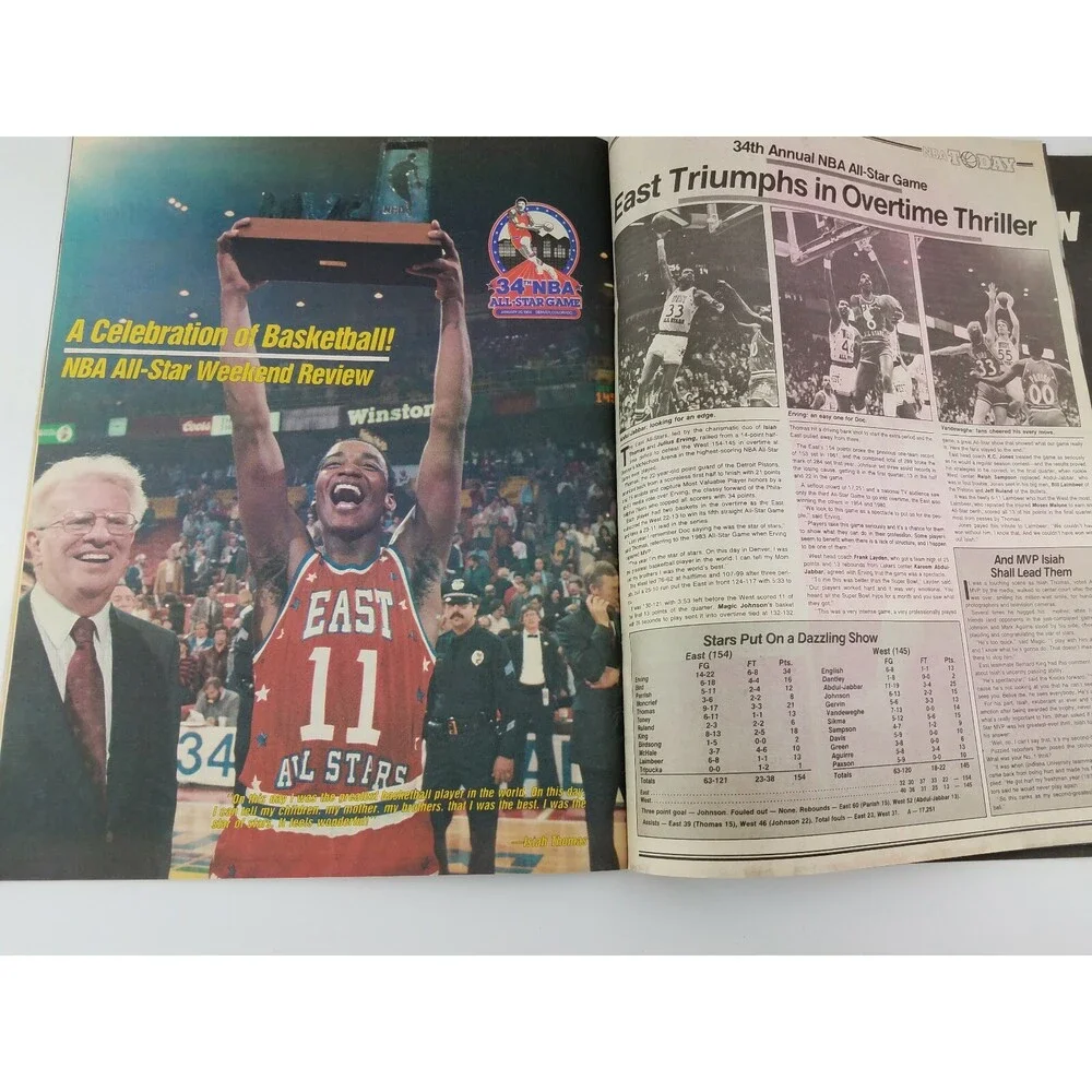 RARE 1984 NBA Today Newspaper Magazine Basketball Knicks Bernard King VTG 80s